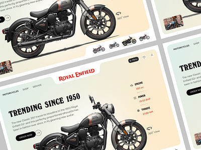 Royal Enfield Classic 350 Website bike bike accessories ebike ecommerce graphic design home page landing page motorbike motorcycle royal enfield royal enfield classic 350 ui ux web design