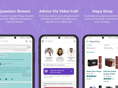 Maya app Design digital health service ui