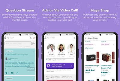 Maya app Design digital health service ui