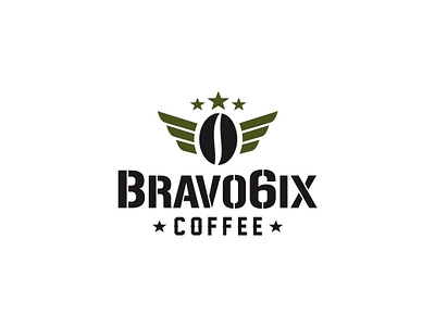 Bravo Six - Coffee army logo branding bravo cafe coffee bean coffee logo coffee shop custom logo design graphic design illustration lettering logo logo design military logo typography ui vector