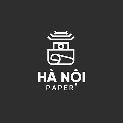 HÀ NỘI PAPER | LOGO DESIGN & BRAND IDENTITY black branding design ghim graphic design hanoi hà nội hà nội paper illustration khue van cac logo paper pin stationary typography white