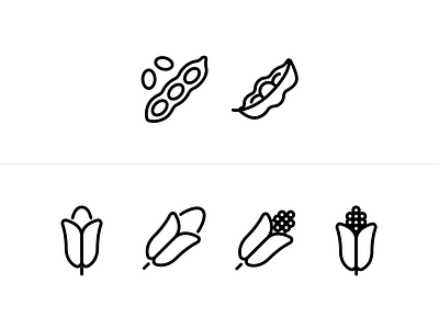 agriculture icons agriculture corn farming icons maize soybeans ui