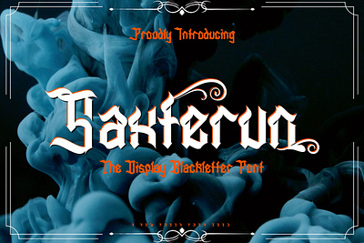 Saxterun – Display Blackletter Font dark decorative design display english font gothic halloween horror illustration modern new old retro trend typeface typography ui vintage web