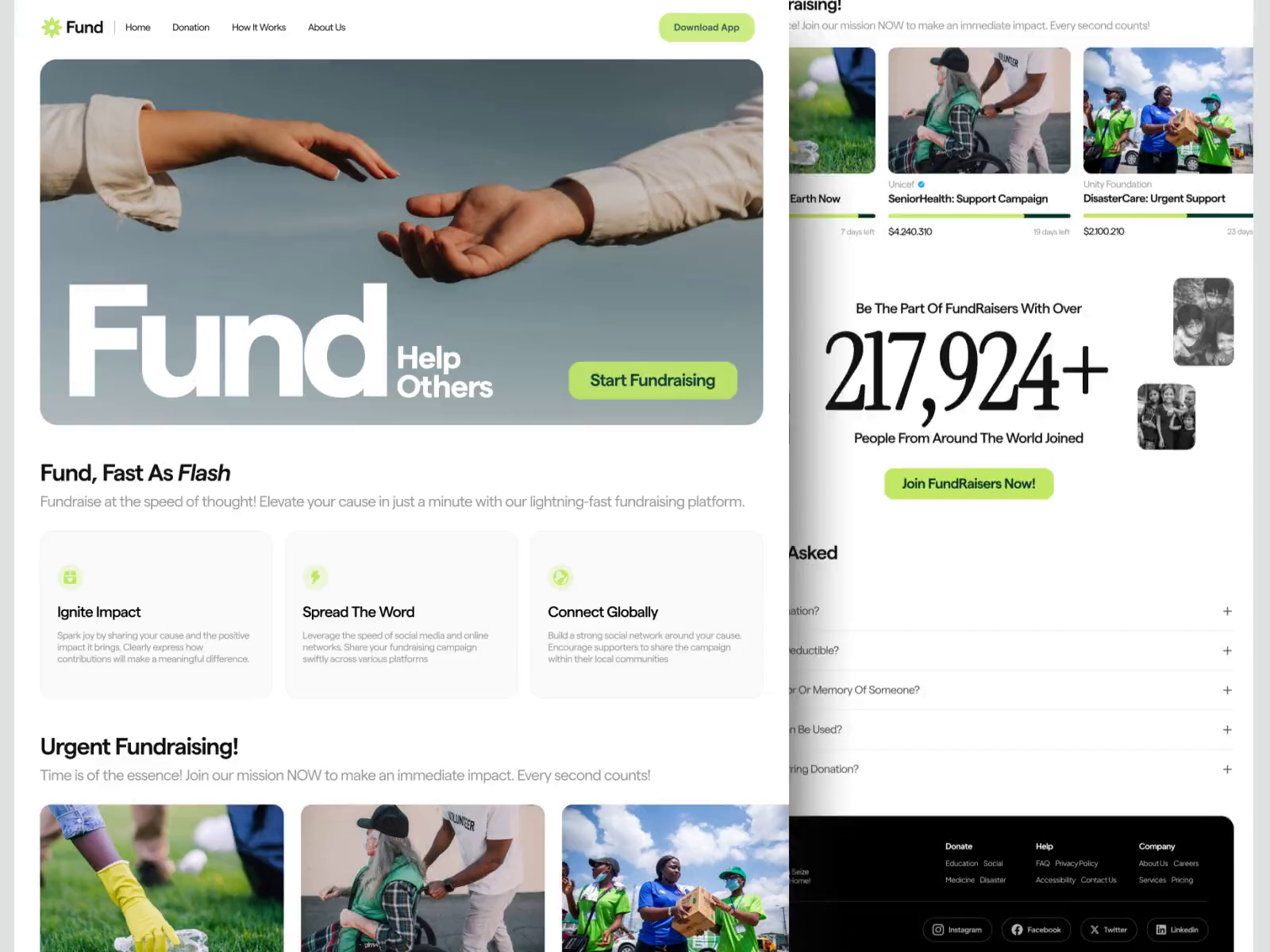 Example of Fund - Crowdfunding Website animations