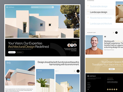 Continum - Architectural landing page architecture clean design exploration landing page property real estate tropical ui ui design ux ux design web design website