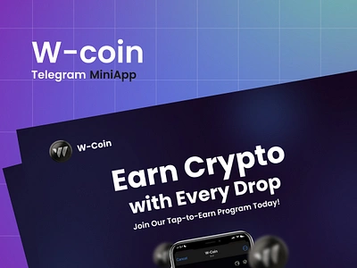 W-coin Tap to Earn Landing Page frontend graphic design meme meme coin taptoearn ui w coin website