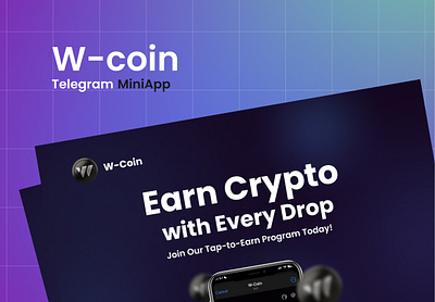 W-coin Tap to Earn Landing Page frontend graphic design meme meme coin taptoearn ui w coin website