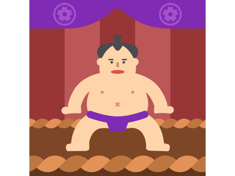 The Sumo Wrestler’s “Shiko” aftere ffects animation character design graphic design motion graphics