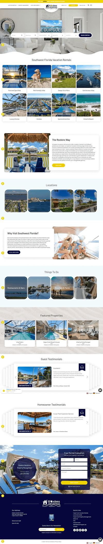 Vacation Rental Website Development renatal website rent website vaction rental site web developmenet website website design