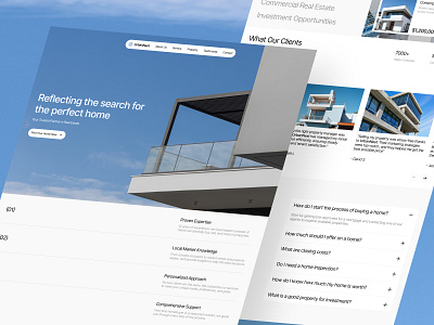 UrbanNest - Real Estate Landing Page agency building buy client clients faq hero home house interior landing page real estate sell ui web design
