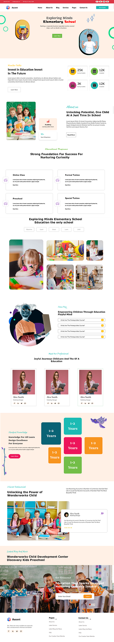 School Website Mockup Design 3d animation branding design figma graphic design illustration logo motion graphics ui