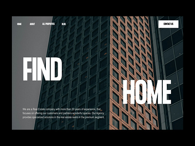 Real Estate Agency website design home landing page real estate agency ui ui design ui lab ux ux design web design website