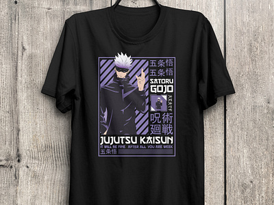 Anime T-shirt Design anime design anime lover anime t shirt idea anime ts hirt etsy tshirt design jujutsu kaisun t shirt