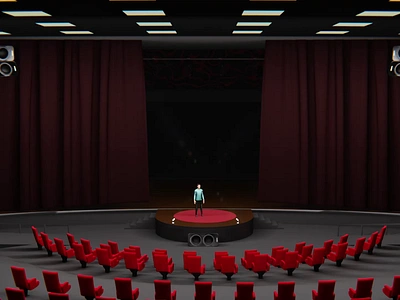 TEDx set 3D - college assignment 3d 3d modeling animation motion graphics