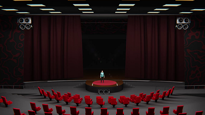 TEDx set 3D - college assignment 3d 3d modeling animation motion graphics