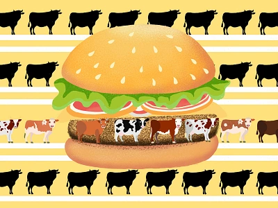 Meat Safety X Li Zhang animals bold conceptual editorial graphic magazine