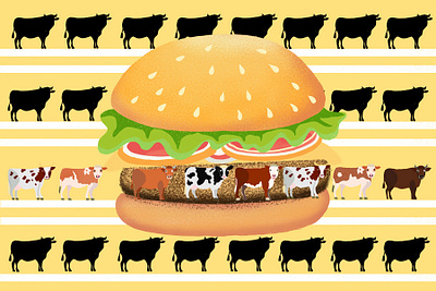 Meat Safety X Li Zhang animals bold conceptual editorial graphic magazine