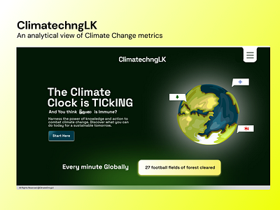 ClimateChngLK - Website Summarizing Climate Change Metrics analytics climatechange global warming inspiration srilanka ui website