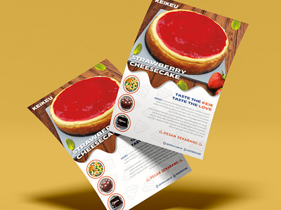 Cakeshop Flyer cake colorful flyer graphic design ui