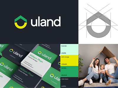 Uland-Brand Identity Design aero aero branding design brand identity brandbook branding branding design combination logo design design graphic design letter mark logo logo logo design logo mark logo type minimal online booking property logo real estate redesign visul design