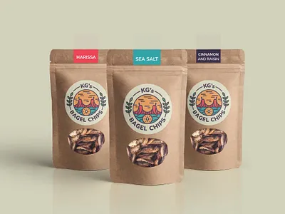 Bagel Chip Logo and Packaging branding graphic design logo packaging
