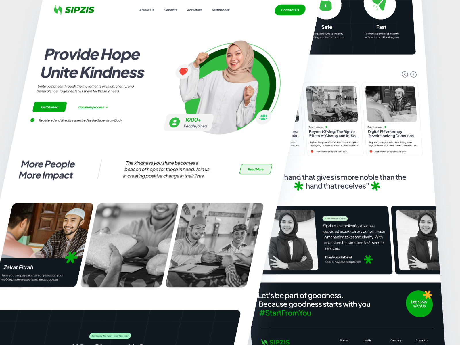 Example of SIPZIS - Crowdfunding Landing Page