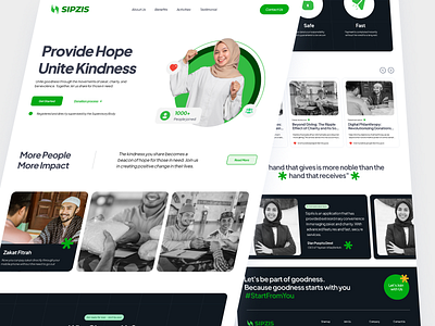 SIPZIS - Crowdfunding Landing Page call to action campaing clean community creative crowdfunding design donation exploration fundraising homepage landing page light mode ui uiux ux web website