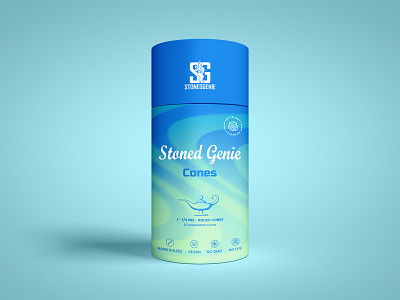 Package Design for Stones Genie brand branding cannabis colorful design digital digital art graphic design identity branding label label design minimal modern package package design roller vibrant