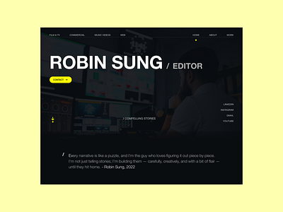 FILM MAKER PORTFOLIO WEBSITE figma graphic design ui ux website