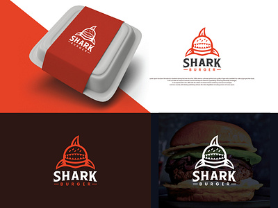 Shark Burger Logo ! burger logo creative logo design flat logo food icon logo letter logo logo logo design minimalist logo modern logo restaurant shark burger logo simple logo wordmark logo