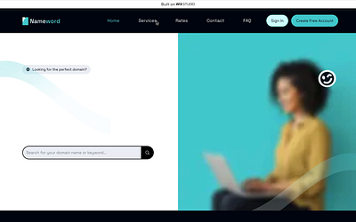 Nameword Website — designed and developed by me. animation figma ui wix wixstudio