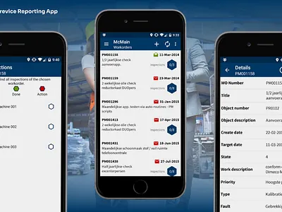 McMain – Field Service Reporting App app design app development application design branding logo ui