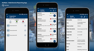 McMain – Field Service Reporting App app design app development application design branding logo ui