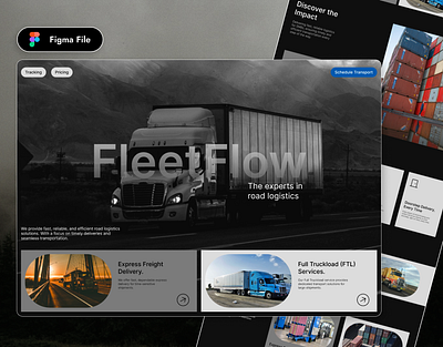 Logistic Website Design business corporate design figma hero section homepage landing page logistics logistics company transportation ui ui design web design