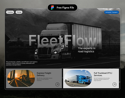 Logistic Website Design business corporate design figma hero section homepage logistics logistics company transportation ui ui design uiux web design