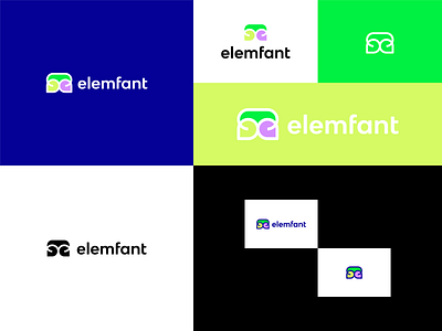 elemfant logo brand branding design elemfant graphic design logo logo design minimal modern