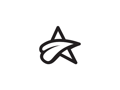 Fallen star design drawing falling heart logo simple star symbol