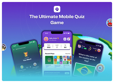 QuizWiz - Mobile Quiz Game ailee ailee studio app design game game design game quiz game ui logo quiz quiz app quizwiz trivia ui ux ui