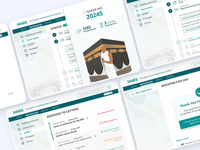 HARS - Haj Appeals and Registrations System by MUIS application designing desktop haj ui ux web application