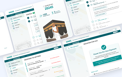 HARS - Haj Appeals and Registrations System by MUIS application designing desktop haj ui ux web application