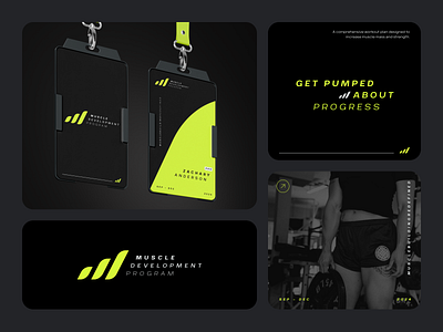 Brand identity + logo design for a fitness program branding dark editorial fitness fluorescent gym gymbranding gymlogo logo logodesign neon program typography ui