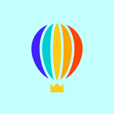 Crown - Hot Air Balloon Logo creative creative design daily logo design graphic design icon logo logo art logo brand logo branding logo concept logo design logo designer logo idea logo inpirations logo maker logo process minimalist logo vector vector graphics