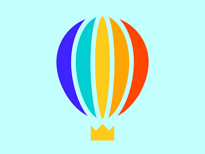 Crown - Hot Air Balloon Logo creative creative design daily logo design graphic design icon logo logo art logo brand logo branding logo concept logo design logo designer logo idea logo inpirations logo maker logo process minimalist logo vector vector graphics