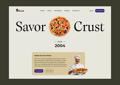 Bella Recipes & Workshop Website foodtech recipe website ui ux design web design website ui ux workshop website