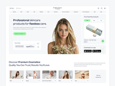 Pro Beauty Care | Website Concept design ui ux web website