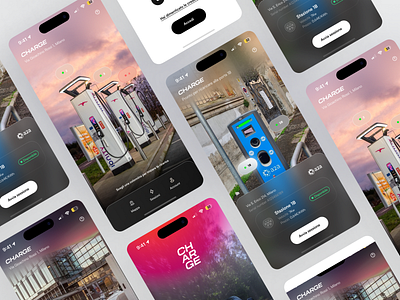 CHARGE - AR experience for EV charging app application applicazione ar augmented augmented reality charge charging ev ev charge ios ricarica station tesla ui virtual vr