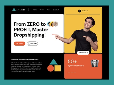 Dropshipping Mentorship Website figma learning platform mentorship website ui ux design web design website ui ux
