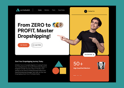 Dropshipping Mentorship Website figma learning platform mentorship website ui ux design web design website ui ux