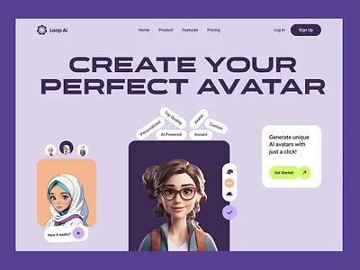 Loop Ai Website ai website figma ui ux design web design website design