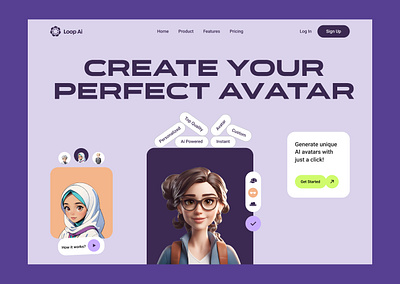 Loop Ai Website ai website figma ui ux design web design website design